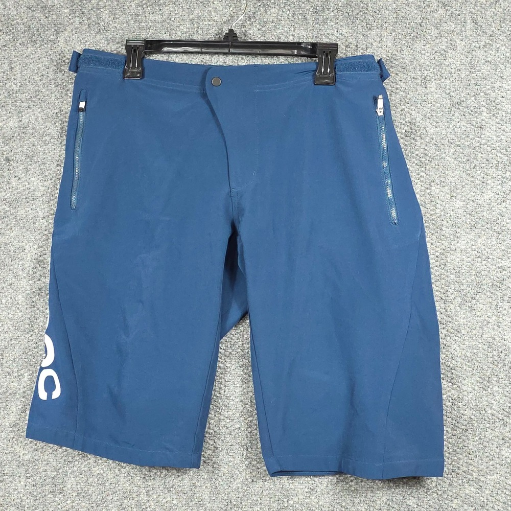 POC Mens 38 Shorts Blue Mountain Bike MTB Technical Stretch Adjustable Waist